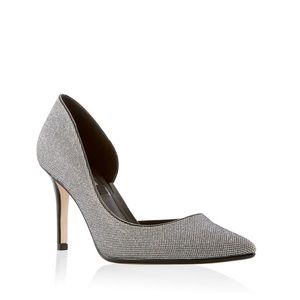 WHBM Silver Sparkly Heels